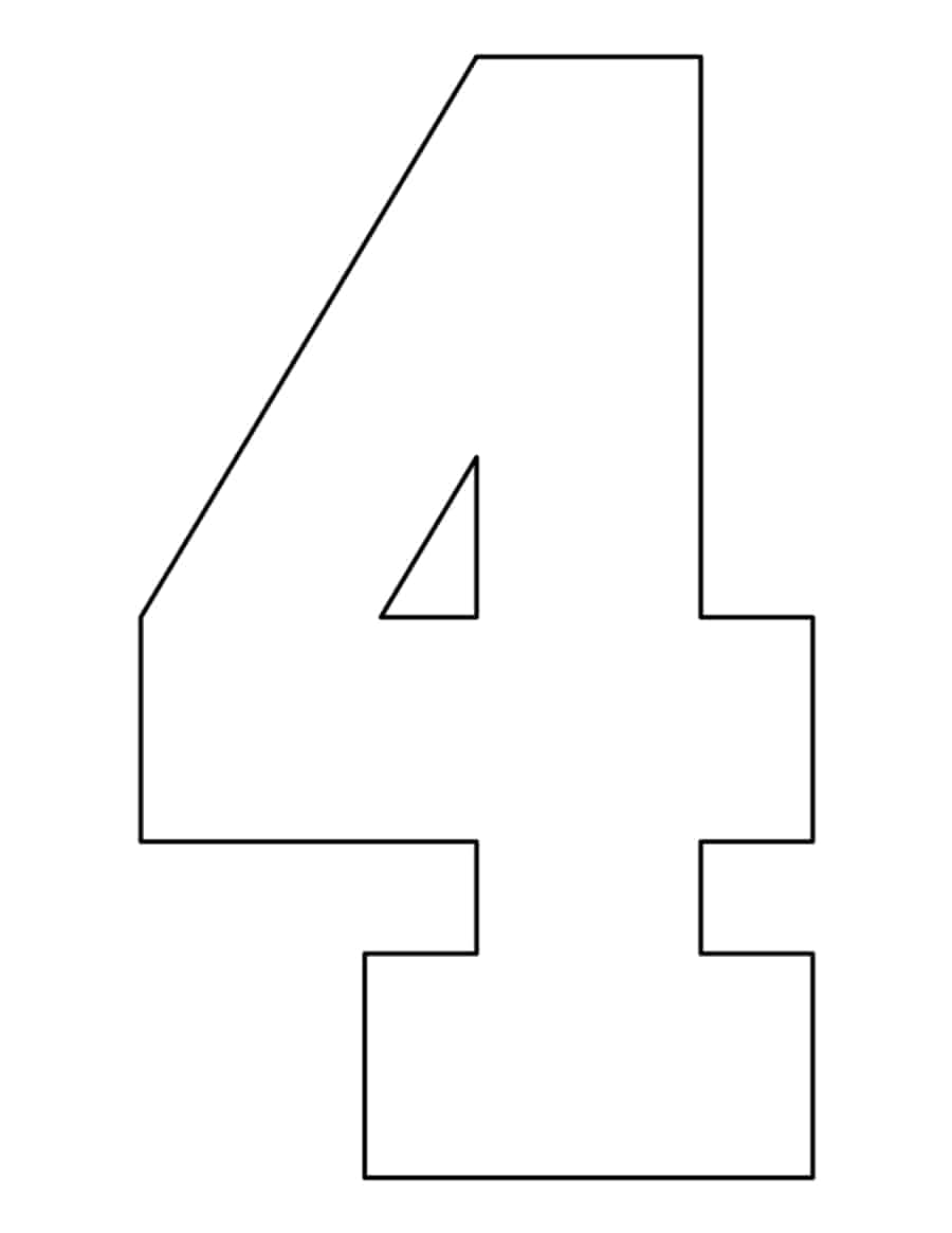 Number 4 Tracing Worksheets Pdf Free Vectors